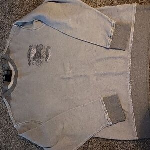 Harley-Davidson Gray Crewneck Men's Thermal Shirt